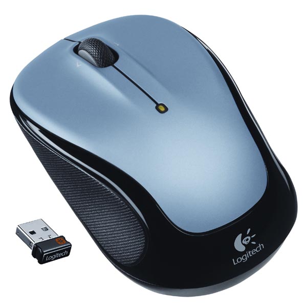 Logitech Mysz M325 1000DPI 2.4 GHz optyczna 3kl. bezprzewodowa srebrna 1 szt AA do notebooka uniwersalny