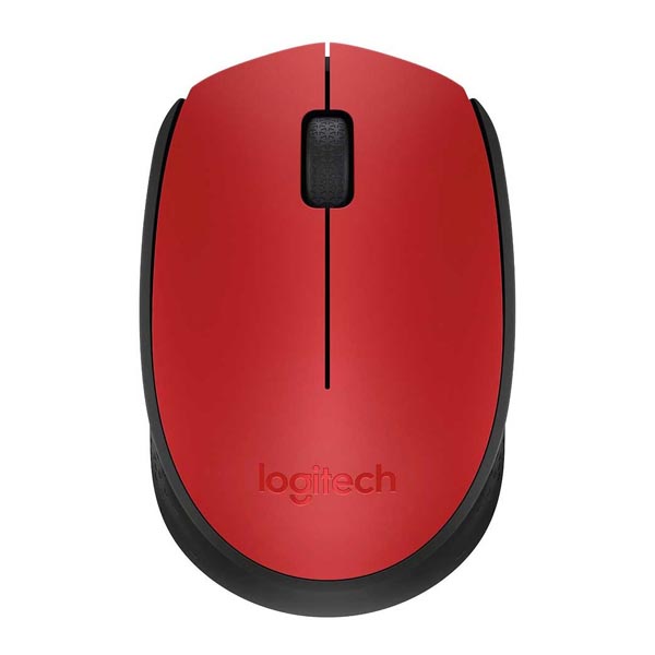 Logitech Mysz M171 1000DPI 2.4 GHz optyczna 3kl. bezprzewodowa czerwona 2 szt AA do notebooka uniwersalny
