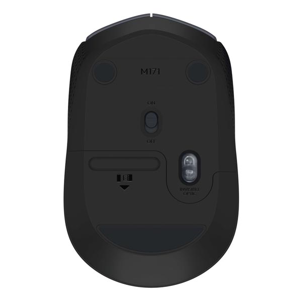Logitech Mysz M171 1000DPI 2.4 GHz optyczna 3kl. bezprzewodowa czerwona 2 szt AA do notebooka uniwersalny - obrazek 4