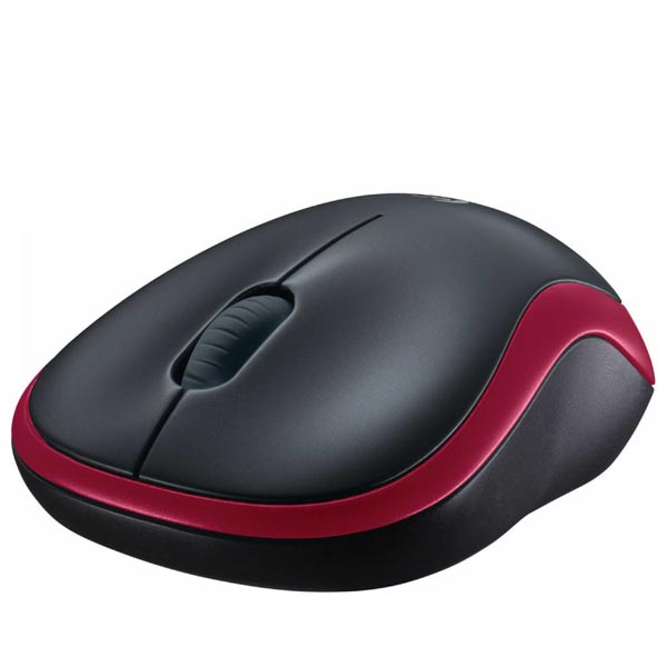 Logitech Mysz M185 1000DPI 2.4 GHz optyczna 3kl. bezprzewodowa czerwona 1 szt AA - obrazek 3