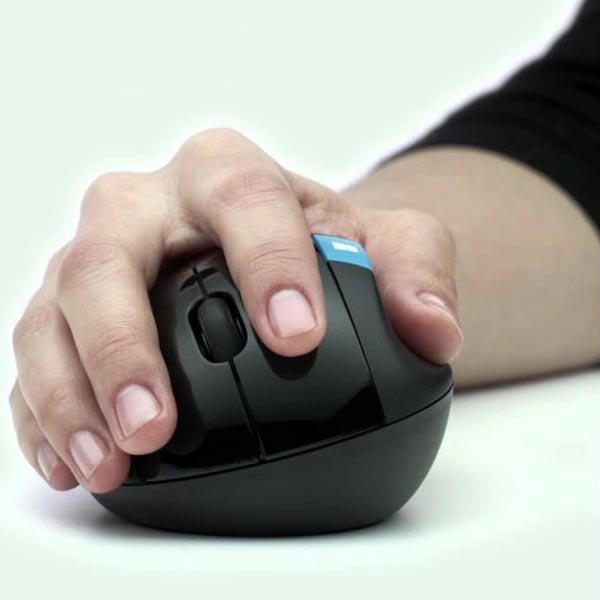 Microsoft Mysz Sculpt Ergonomic Mouse 1000DPI 2.4 GHz laserowa 7kl. bezprzewodowa czarna 2 szt AA klasyczna MicrosoftR - obrazek 6