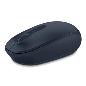 Microsoft Mysz Mobile Mouse 1850 1000DPI 2.4 GHz optyczna 3kl. bezprzewodowa czarno niebieski 1 szt AA Klasyczna Micros