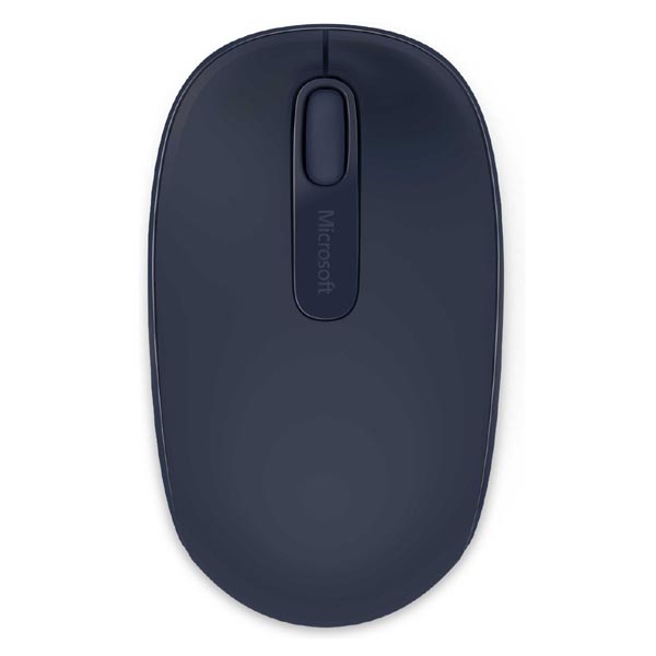 Microsoft Mysz Mobile Mouse 1850 1000DPI 2.4 GHz optyczna 3kl. bezprzewodowa czarno niebieski 1 szt AA Klasyczna Micros - obrazek 2