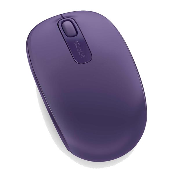 Microsoft Mysz Mobile Mouse 1850 1000DPI 2.4 GHz optyczna 3kl. bezprzewodowa fioletowy 1 szt AA Klasyczna Microsoft Nan - obrazek 2