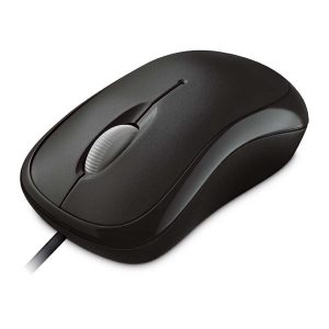 Microsoft Mysz Basic Optical Mouse 800DPI optyczna 3kl. przewodowa USB czarna klasyczna