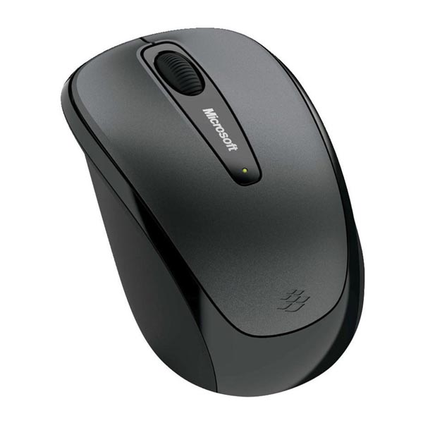 Microsoft Mysz Mobile Mouse 3500 1000DPI 2.4 GHz optyczna 3kl. bezprzewodowa szara 1 szt AA klasyczna Microsoft Nano Tr
