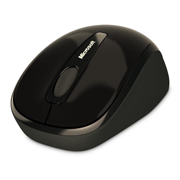 Microsoft Mysz Mobile Mouse 3500 1000DPI 2.4 GHz optyczna 3kl. bezprzewodowa czarna 1 szt AA klasyczna Microsoft Nano T
