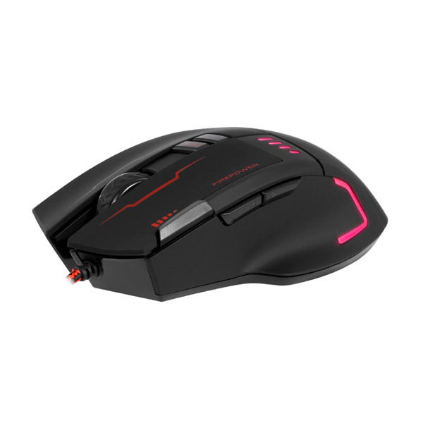 Marvo Mysz G909L+G1 7200DPI optyczna 8kl. przewodowa USB czarno czerwona do gry z podkładką - obrazek 3