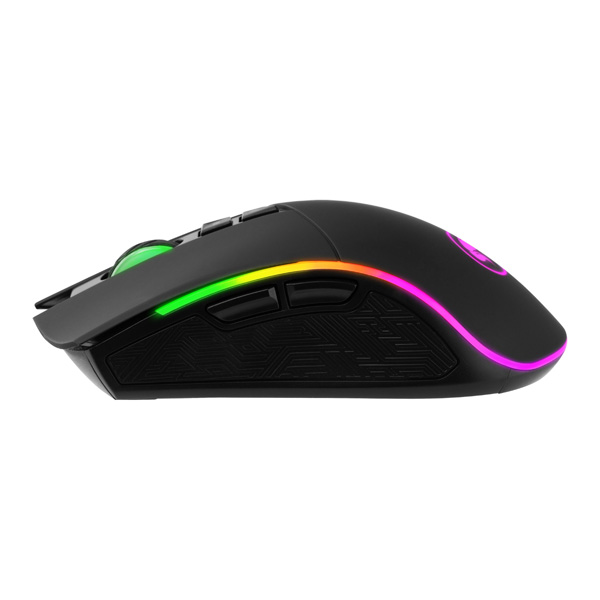 Marvo Mysz M513 6400DPI optyczna 7kl. przewodowa USB czarno srebrna do gry podświetlona - obrazek 6