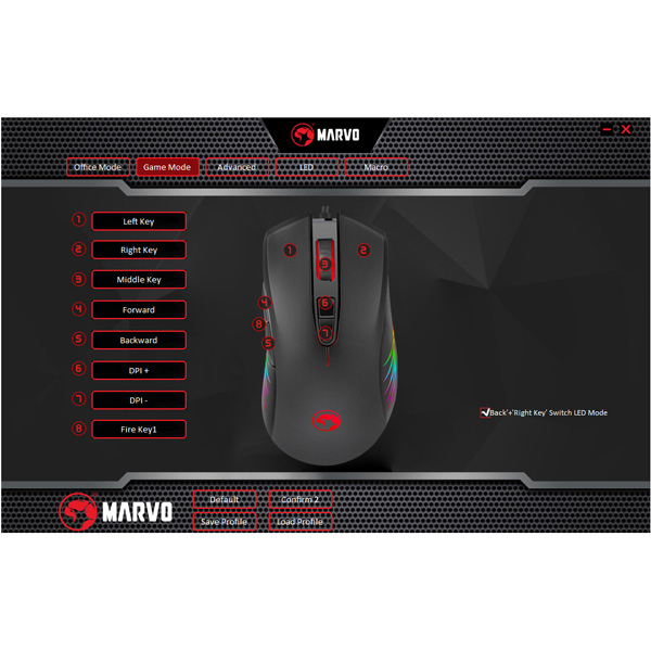 Marvo Mysz M519 12000DPI optyczna 8kl. przewodowa USB czarna do gry - obrazek 8