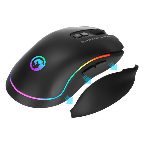 Marvo Mysz G942 10000DPI optyczna 10kl. przewodowa USB czarna do gry podświetlenie RGB - obrazek 3