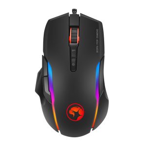 Marvo Mysz G945 10000DPI optyczna 9kl. przewodowa USB czarna do gry podświetlenie RGB