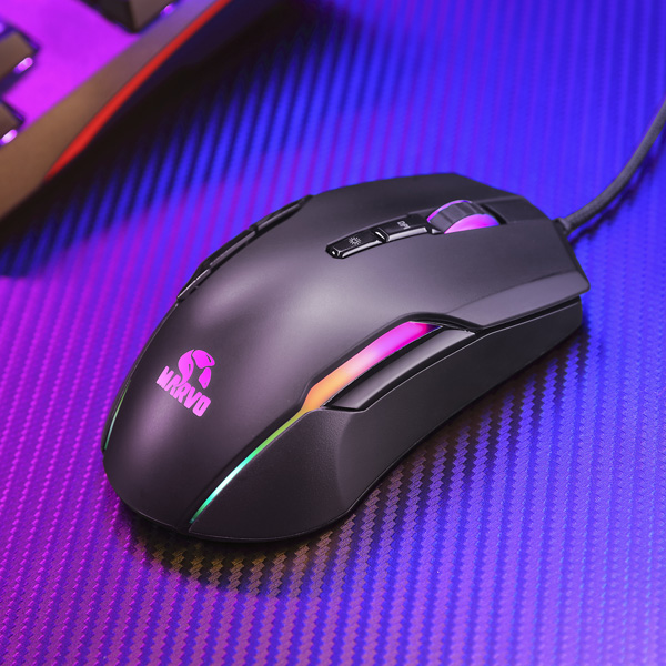 Marvo Mysz G945 10000DPI optyczna 9kl. przewodowa USB czarna do gry podświetlenie RGB - obrazek 8