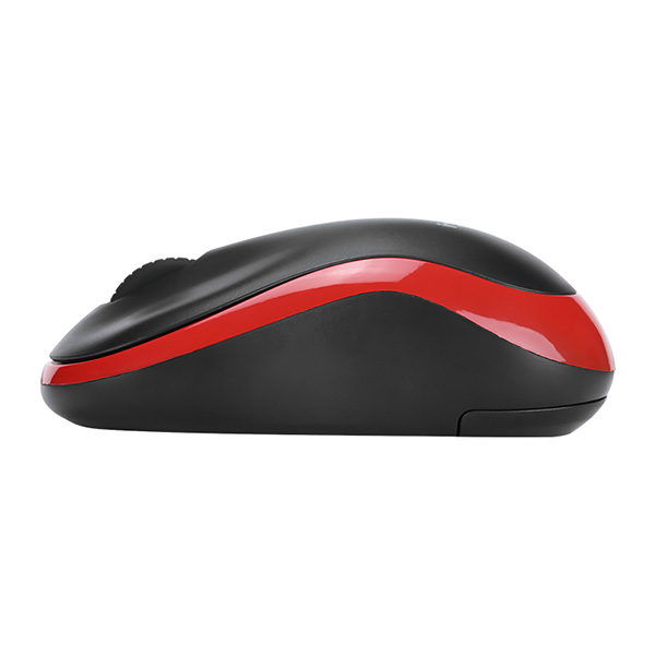 Marvo Mysz DWM100RD 1000DPI 2.4 GHz optyczna 3kl. bezprzewodowa czarno czerwona 1 szt AAA biurowy - obrazek 3