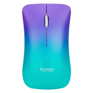 Marvo Mysz DWM102PP 1600DPI 2.4 GHz optyczna 3kl. bezprzewodowa kolorowa wbudowany akumulator biurowa cicha