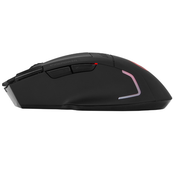 Marvo Mysz M720W 4800DPI 2.4 GHz optyczna 8kl. bezprzewodowa czarna 1 szt AA Nano odbiornik podświetlona - obrazek 2