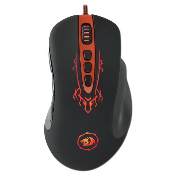 Redragon Mysz Origin 4000DPI optyczna 10kl. przewodowa USB czarno czerwona do gry - obrazek 2