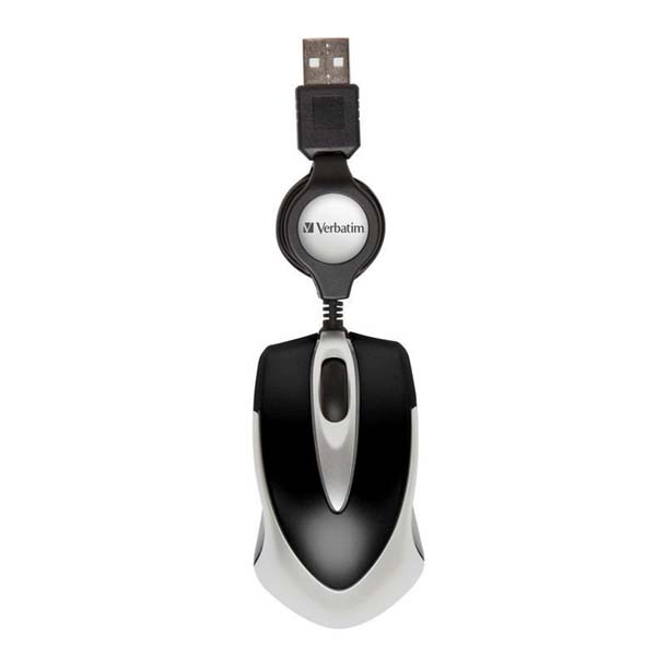 Verbatim Mysz Go Mini 49020 1000DPI optyczna 2kl. przewodowa USB czarna mini - obrazek 3