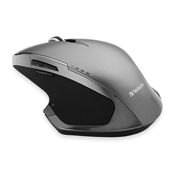 Verbatim Mysz Deluxe 1600DPI 2.4 GHz optyczna 8kl. bezprzewodowa szara 2 szt AA - obrazek 4