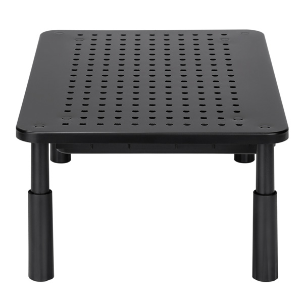 Podstawa pod monitor regulowana wysokość otwory wentylacyjne szuflada czarny metal tworzywo 20 kg nośność Powerton ergo - obrazek 6