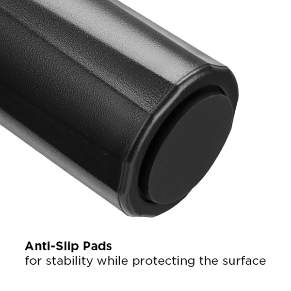 Podstawa pod monitor regulowana wysokość otwory wentylacyjne szuflada czarny metal tworzywo 20 kg nośność Powerton ergo - obrazek 13