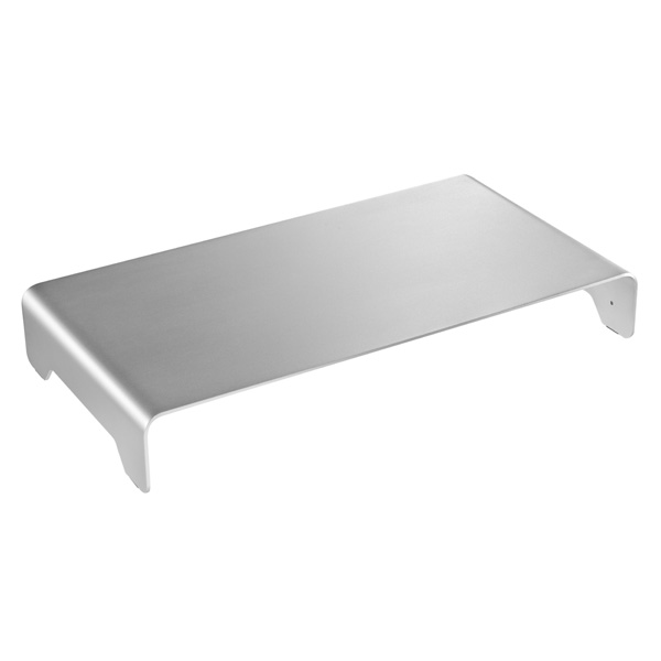 Podstawa pod monitor nowoczesny minimalistyczny design srebrny aluminium 10 kg nośność Powerton ergo - obrazek 2