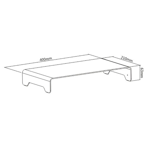 Podstawa pod monitor nowoczesny minimalistyczny design srebrny aluminium 10 kg nośność Powerton ergo - obrazek 14