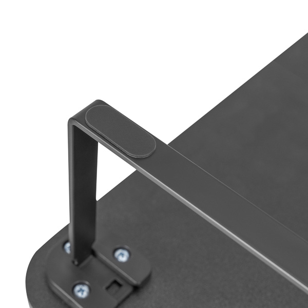 Podstawa pod monitor łatwy montaż miejsce na klawiaturę czarny metal płyta mdf 20 kg nośność Powerton ergo - obrazek 7