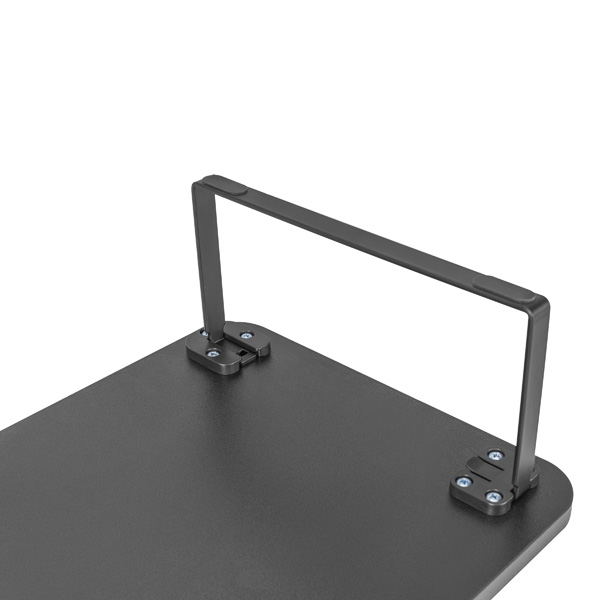 Podstawa pod monitor łatwy montaż miejsce na klawiaturę czarny metal płyta mdf 20 kg nośność Powerton ergo - obrazek 8