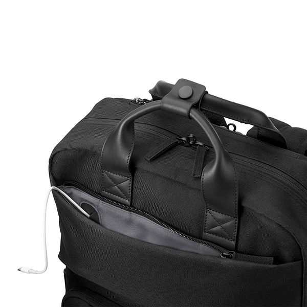 Plecak na notebook 156 Inch ENVY Urban czarny poliester uchwyt z prawdziwej skory HP - obrazek 3