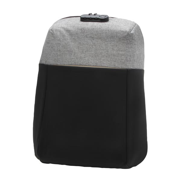 Plecak na notebook 156 Inch NB008 czarno szary poliester polietylen nylon z zabezpieczeniem antykradzieżowym - obrazek 3