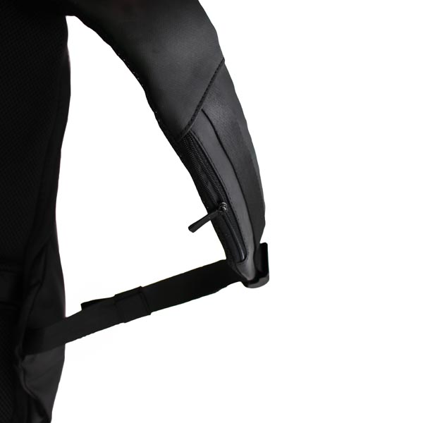 Plecak na notebook 156 Inch NB008 czarno szary poliester polietylen nylon z zabezpieczeniem antykradzieżowym - obrazek 7