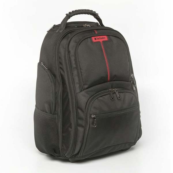 Plecak na kołkach na notebook 17 Inch Paris czarny poliester Verbatim - obrazek 3