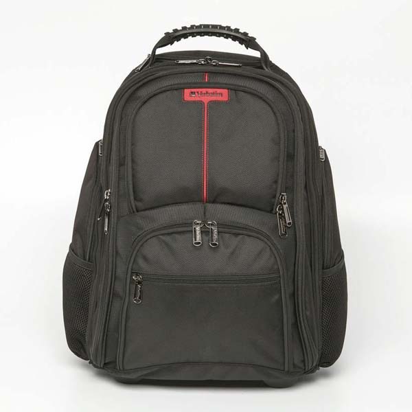 Plecak na kołkach na notebook 17 Inch Paris czarny poliester Verbatim - obrazek 4