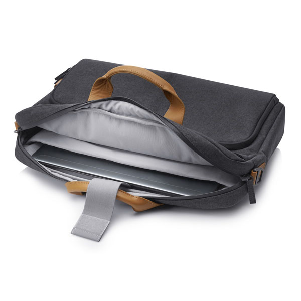Torba na notebook 156 Inch ENVY Urban szara poliester uchwyt z prawdziwej skory typ HP - obrazek 3