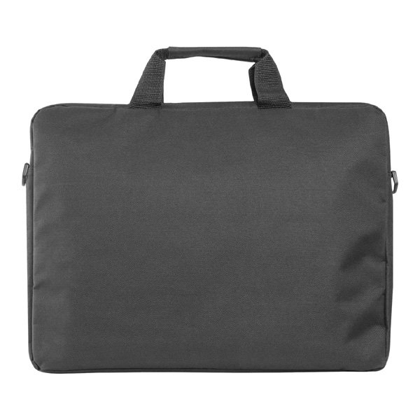 Torba na notebook 16 Inch Shiny czarna poliester z paskiem odblaskowym typ Defender - obrazek 2