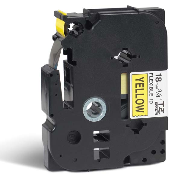 Brother oryginalny taśma do drukarek etykiet Brother TX 641 czarny druk żołty podkład laminowane 8m 18mm - obrazek 2