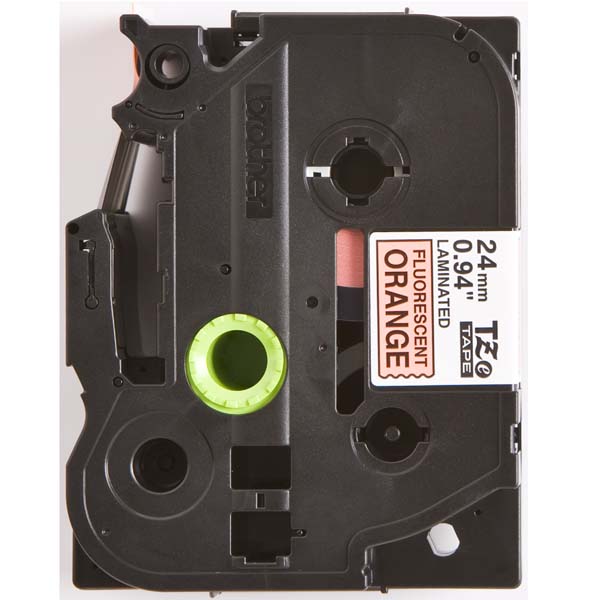 Brother oryginalny taśma do drukarek etykiet Brother TZE B51 czarny druk jaskrawopomaranczowy podkład laminowane 5m 24mm - obrazek 2