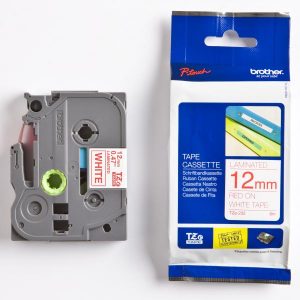 Brother oryginalny taśma do drukarek etykiet Brother TZE 232 czerwony druk biały podkład laminowane 8m 12mm