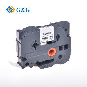 Kompatybilny taśma do drukarek etykiet dla Brother TZE 241 czarny druk biały podkład laminowane 8m 18mm