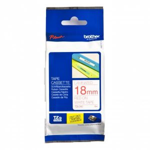 Brother oryginalny taśma do drukarek etykiet Brother TZE 242 czerwony druk biały podkład laminowane 8m 18mm