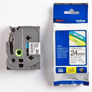Brother oryginalny taśma do drukarek etykiet Brother TZE 251 czarny druk biały podkład laminowane 8m 24mm