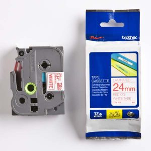Brother oryginalny taśma do drukarek etykiet Brother TZE 252 czerwony druk biały podkład laminowane 8m 24mm