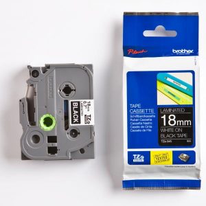 Brother oryginalny taśma do drukarek etykiet Brother TZE 345 biały druk czarny podkład laminowane 8m 18mm