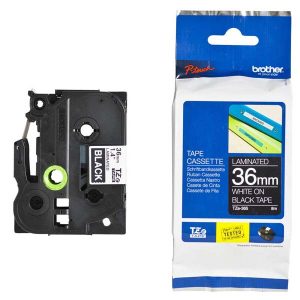 Brother oryginalny taśma do drukarek etykiet Brother TZE 365 biały druk czarny podkład laminowane 8m 36mm
