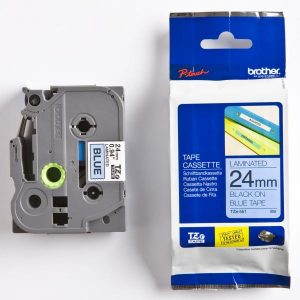 Brother oryginalny taśma do drukarek etykiet Brother TZE 551 czarny druk niebieski podkład laminowane 8m 24mm