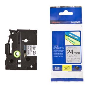 Brother oryginalny taśma do drukarek etykiet Brother TZE M951 czarny druk srebrny podkład laminowane 8m 24mm