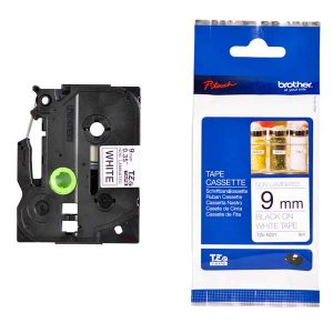 Brother oryginalny taśma do drukarek etykiet Brother TZE N221 czarny druk biały podkład nielaminowany 8m 9mm