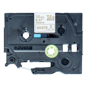 Brother oryginalny taśma do drukarek etykiet Brother TZE R234 złoty druk biały podkład 4m 12mm pruhovana