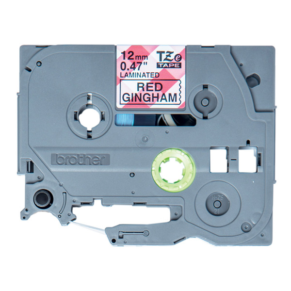 Brother oryginalny taśma do drukarek etykiet Brother TZE MPRG31 czarny druk biały podkład 4m 12mm cerveny vzor gingham